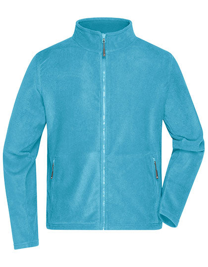 Men´s Fleece Jacket in Turquoise, Größe 4XL