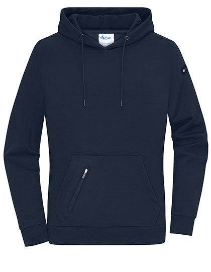 Ladies´ Hoody Interlock in Navy, Größe XXL