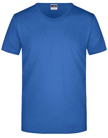 Men´s Slim Fit V-T in Royal, Größe XXL