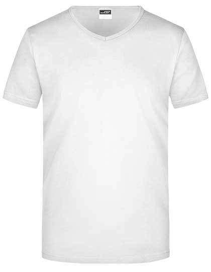 Men´s Slim Fit V-T in White, Größe XXL