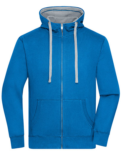Men´s Lifestyle Zip-Hoody in Cobalt, Größe 3XL