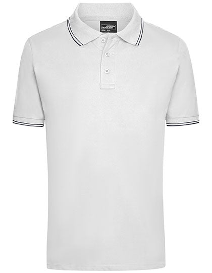 Men´s Polo in White, Größe 3XL