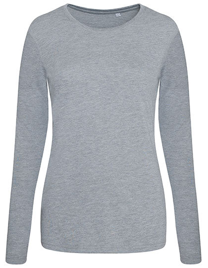 Women´s Long Sleeve Tri-Blend T in Heather Grey, Größe XL