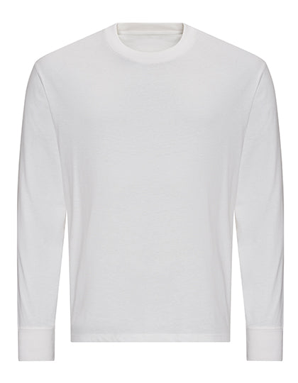 Oversize 100 Long Sleeve T in White, Größe XXL