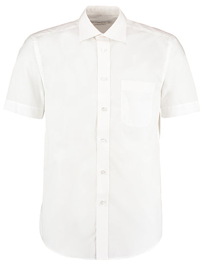 Men´s Classic Fit Business Shirt Short Sleeve in White, Größe 49/50 (3XL/19H)