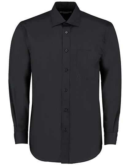 Men´s Classic Fit Business Shirt Long Sleeve in Black, Größe 53/54 (5XL/21)