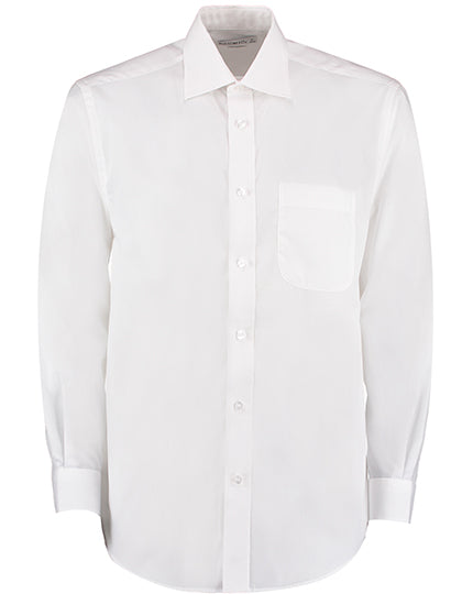 Men´s Classic Fit Business Shirt Long Sleeve in White, Größe 53/54 (5XL/21)
