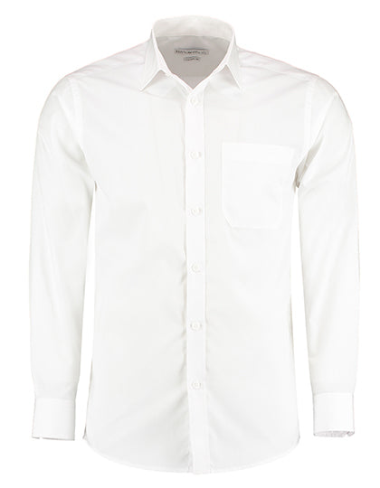 Men´s Tailored Fit Poplin Shirt Long Sleeve in White, Größe 58/59 (23)