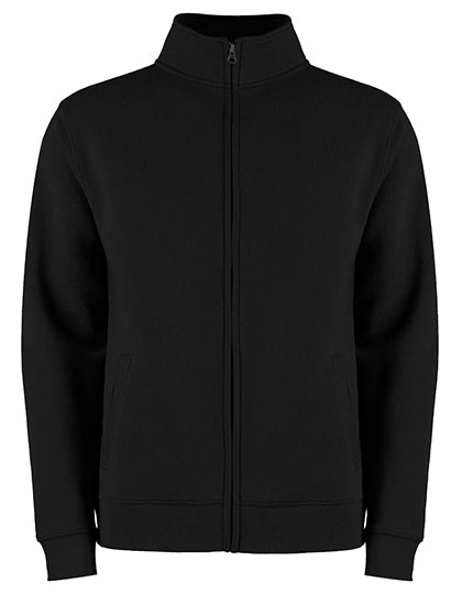 Regular Fit Zipped Sweatshirt in Black, Größe XXL