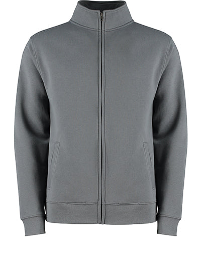 Regular Fit Zipped Sweatshirt in Dark Grey, Größe XXL
