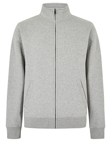 Regular Fit Zipped Sweatshirt in Heather Grey, Größe XXL