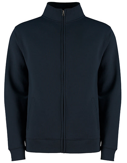 Regular Fit Zipped Sweatshirt in Navy, Größe XXL