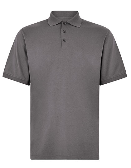 Regular Fit Superwash® 60° Jersey Polo in Charcoal, Größe XXL