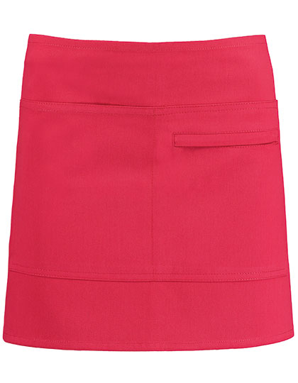 Short Superwash® 60º Bar Apron Unisex in Red, Größe 69 x 38 cm