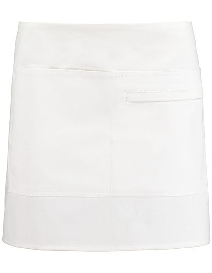 Short Superwash® 60º Bar Apron Unisex in White, Größe 69 x 38 cm