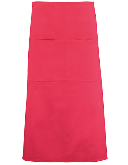 Long Superwash® 60º Bar Apron Unisex in Red, Größe 89 x 79 cm