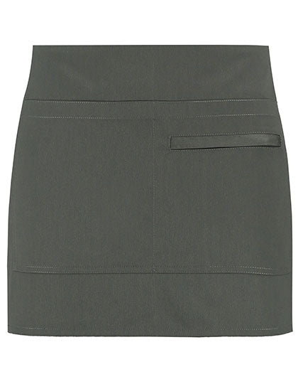 Short Superwash® 60º Bar Apron Unisex in Dark Grey, Größe 38 x 69 cm