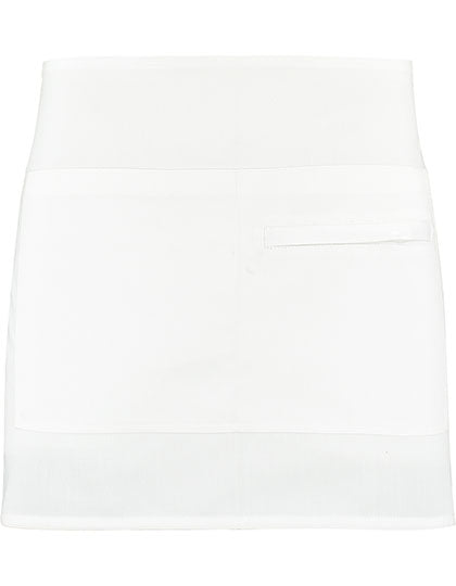 Short Superwash® 60º Bar Apron Unisex in White, Größe 38 x 69 cm
