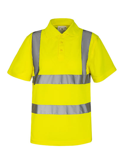 Hi-Vis Basic Polo Shirt Liverpool in Signal Yellow, Größe 5XL
