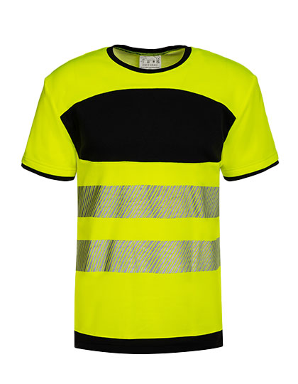EOS Hi-Vis Workwear T-Shirt With Printing Area in Signal Yellow, Größe 5XL