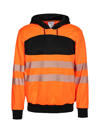 EOS Hi-Vis Workwear Hoody With Printing Area in Signal Orange, Größe 5XL