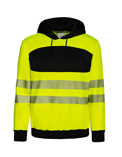 EOS Hi-Vis Workwear Hoody With Printing Area in Signal Yellow, Größe 5XL