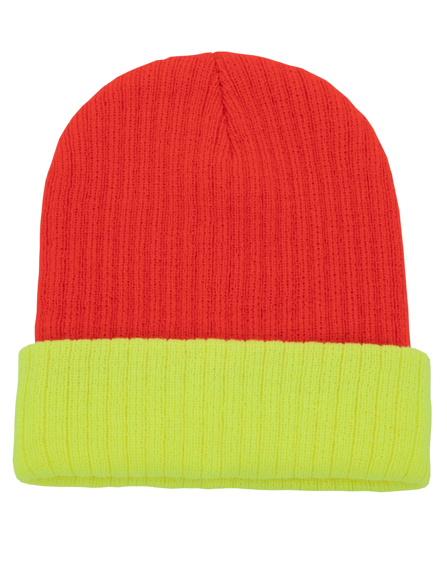 Two-Tone Beanie in Orange, Größe One Size