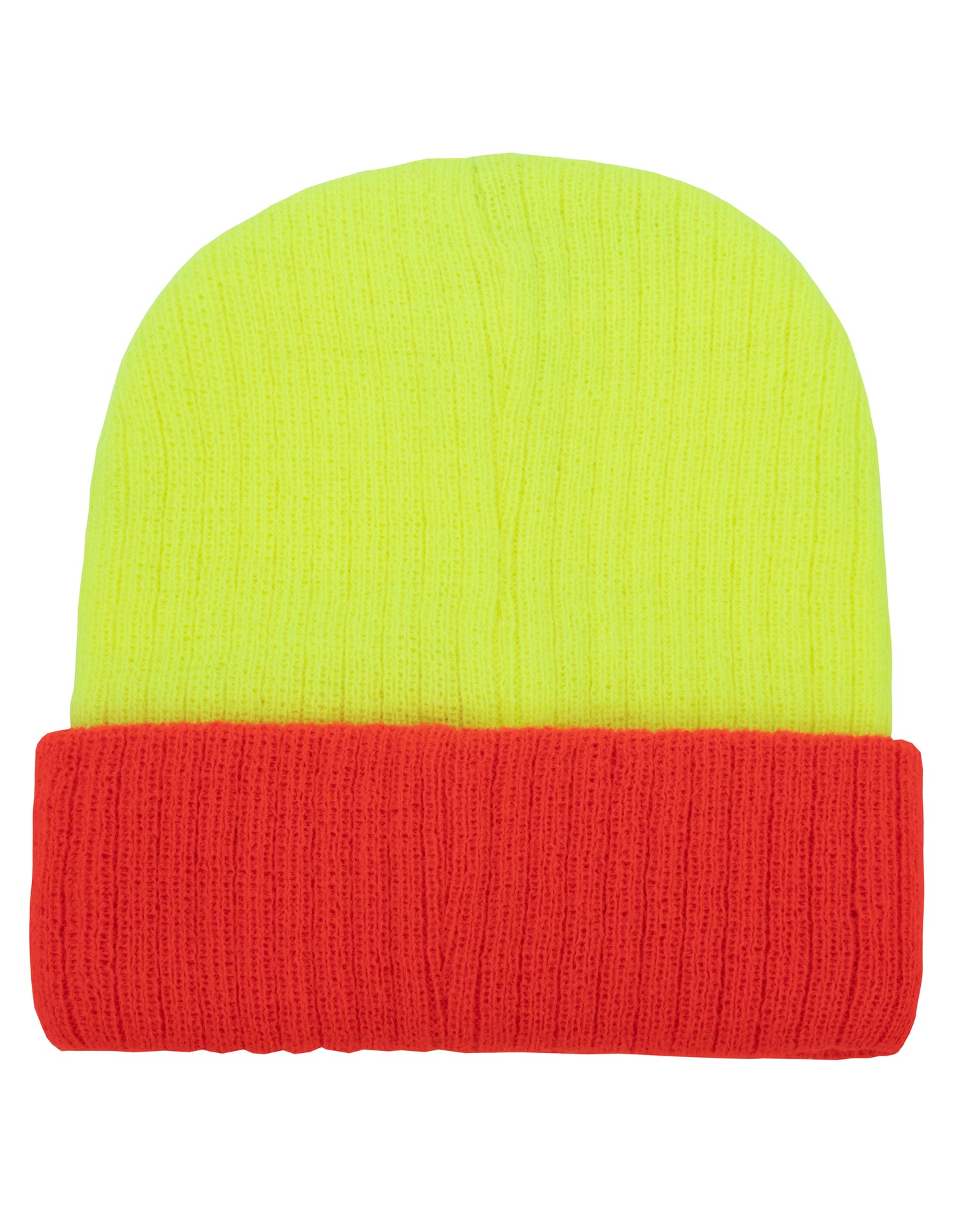 Two-Tone Beanie in Yellow, Größe One Size