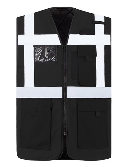 Padded Comfort Executive Safety Vest Wismar CO² Neutral in Black, Größe 7XL