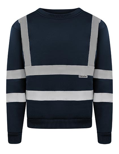 Hi-Vis Workwear Sweatshirt Limerick in Navy, Größe 3XL