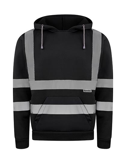 Hi-Vis Workwear Hoody Cork in Black, Größe 3XL