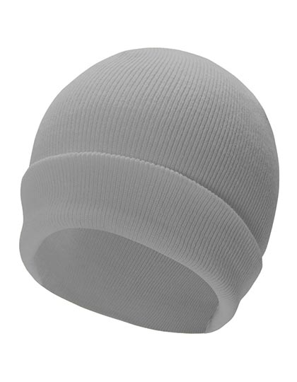 Premium Knitted Beanie Strasbourg in Grey, Größe 19 x 20 cm