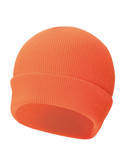 Premium Knitted Beanie Strasbourg in Signal Orange, Größe 19 x 20 cm