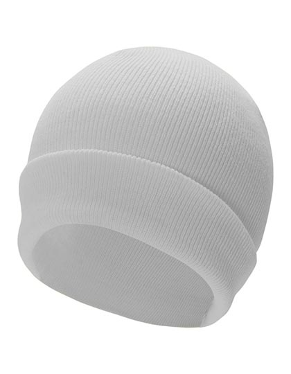 Premium Knitted Beanie Strasbourg in White, Größe 19 x 20 cm