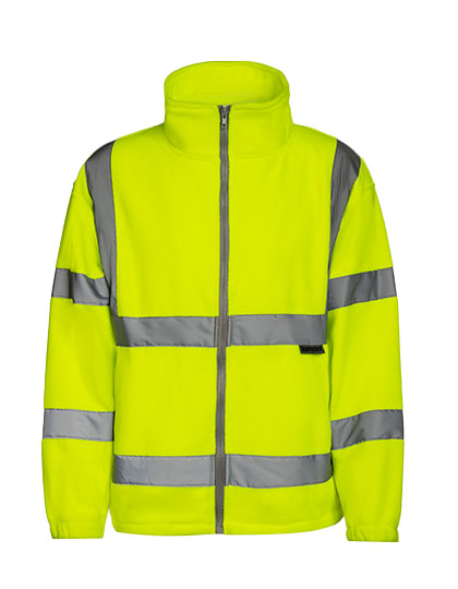 Hi-Vis Safety Fleece-Jacket Bergen in Signal Yellow, Größe 5XL