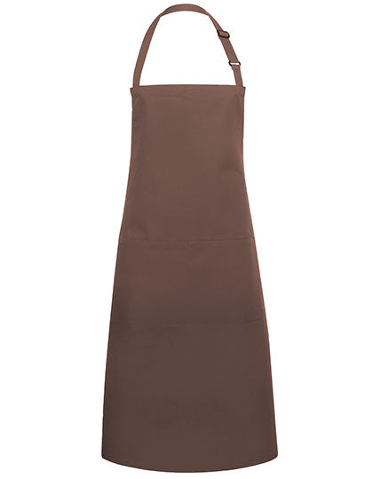 Latzschürze Basic mit Tasche und Schnalle in Light Brown (ca. Pantone 438C), Größe 75 x 90 cm