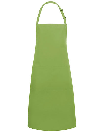 Latzschürze Basic mit Tasche und Schnalle in Lime (ca. Pantone 4212C), Größe 75 x 90 cm