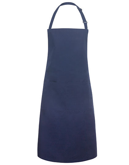 Latzschürze Basic mit Tasche und Schnalle in Navy (ca. Pantone 533C), Größe 75 x 90 cm