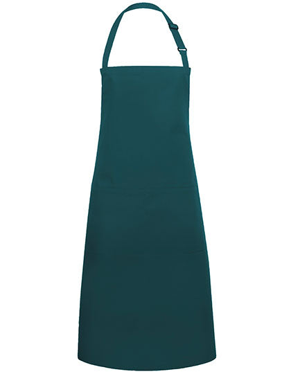 Latzschürze Basic mit Tasche und Schnalle in Pine Green (ca. Pantone 4189C), Größe 75 x 90 cm