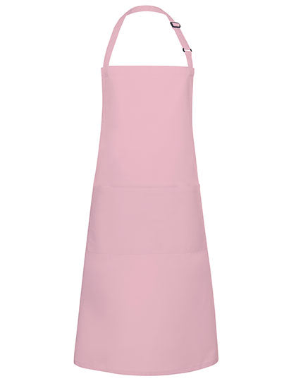 Latzschürze Basic mit Tasche und Schnalle in Rose (ca. Pantone 4065C), Größe 75 x 90 cm