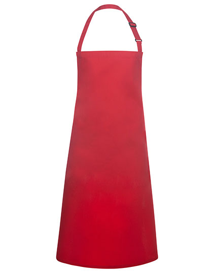 Latzschürze Basic mit Schnalle in Red (ca. Pantone 186C), Größe 75 x 90 cm