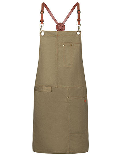 Latzschürze Urban X-Style in Khaki (ca. Pantone 7497 C), Größe 68 x 80 cm