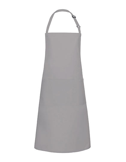 Übergrößen Latzschürze Basic mit Schnalle und Tasche in Basalt Grey (ca. Pantone 4276C), Größe 100 x 100 cm