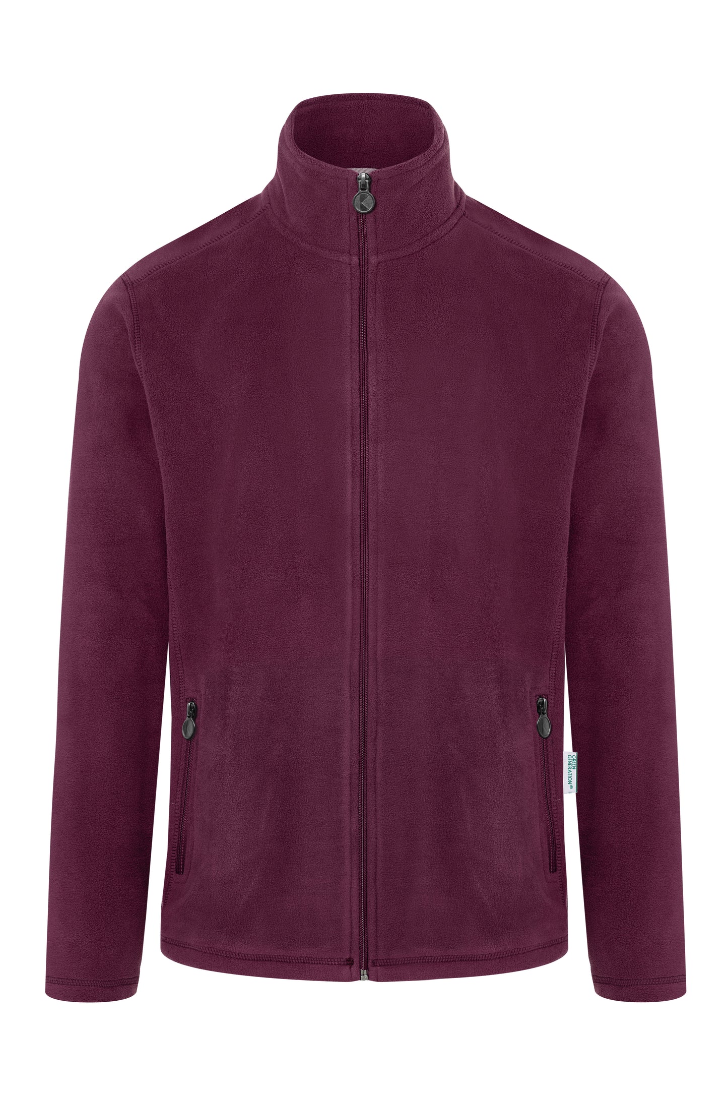 Herren Workwear Fleecejacke Warm-Up in Aubergine (ca. Pantone 5185C), Größe 5XL