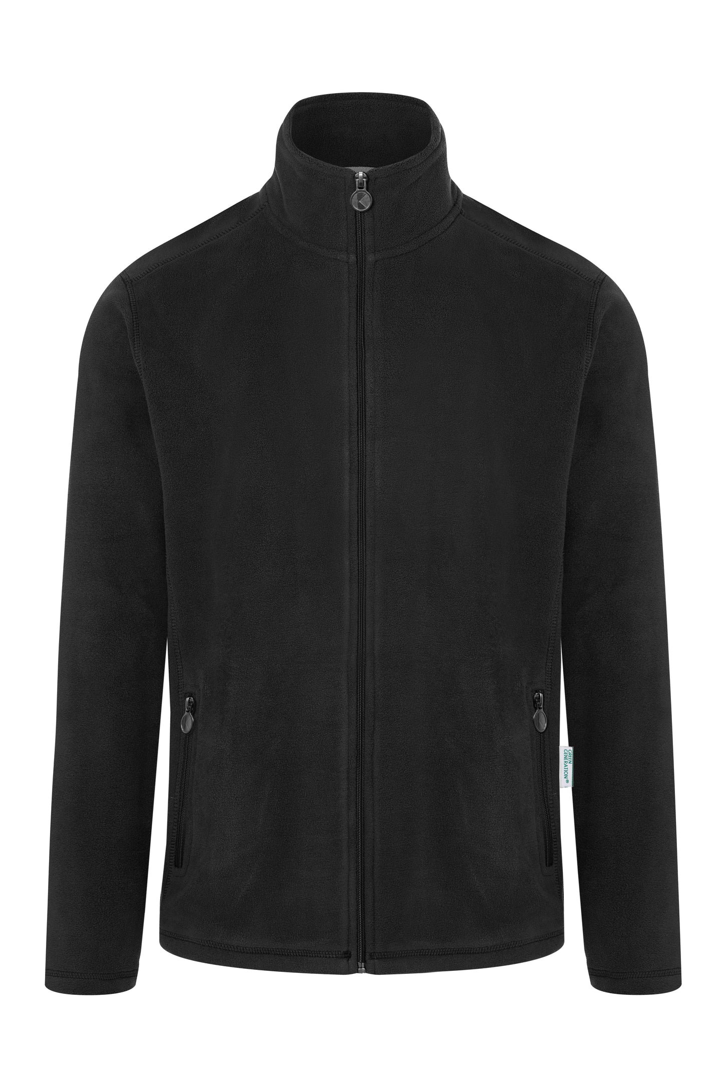 Herren Workwear Fleecejacke Warm-Up in Black (ca. Pantone 419C), Größe 5XL