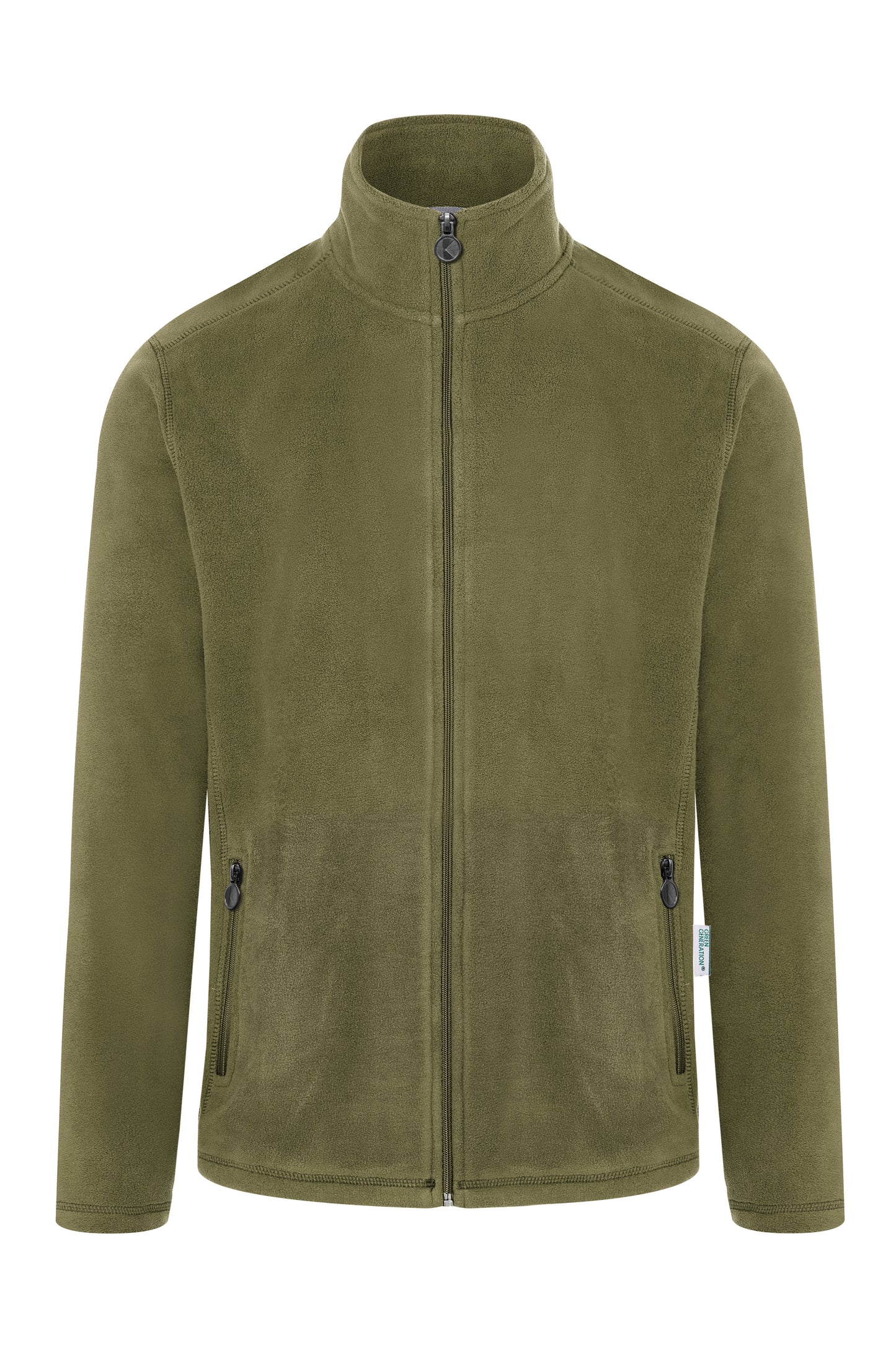 Herren Workwear Fleecejacke Warm-Up in Moss Green (ca. Pantone 7764C), Größe 5XL