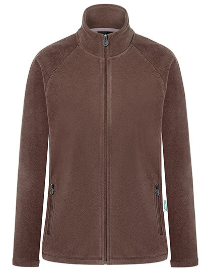 Damen Workwear Fleecejacke Warm-Up in Light Brown (ca. Pantone 438C), Größe 3XL