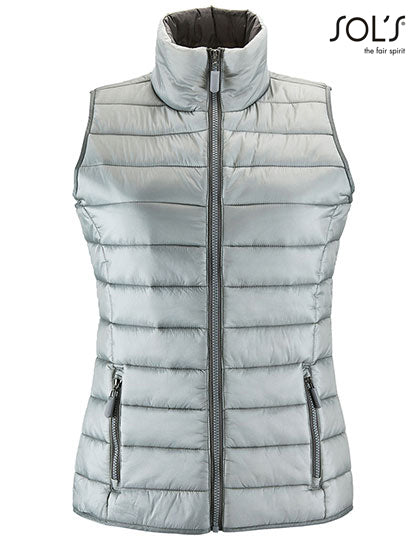 Women´s Lightweight Bodywarmer Wave in Metal Grey, Größe XXL