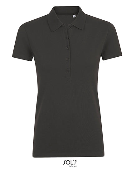 Women´s Phoenix Polo in Charcoal Melange, Größe XXL