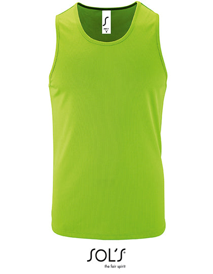 Men´s Sports Tank Top Sporty in Neon Green, Größe 3XL